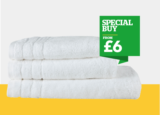 Hotel Egyptian Cotton White Towel >